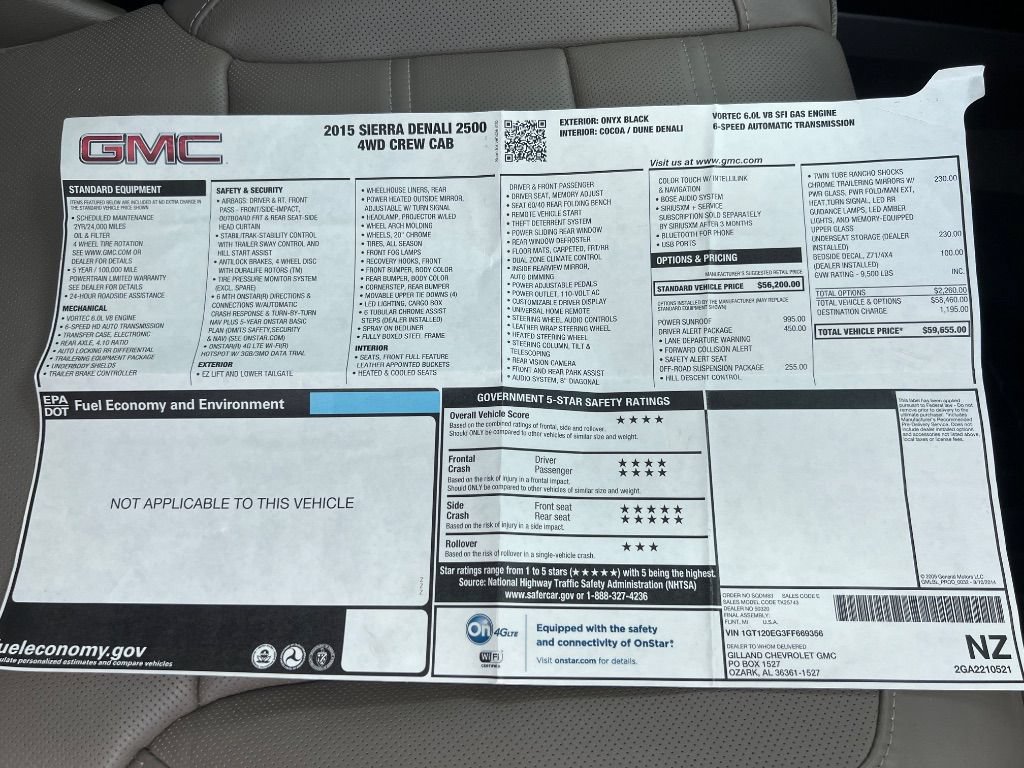 Used 2015 GMC Sierra 2500 Denali w/ Driver Alert Package AWD/4WD image 53