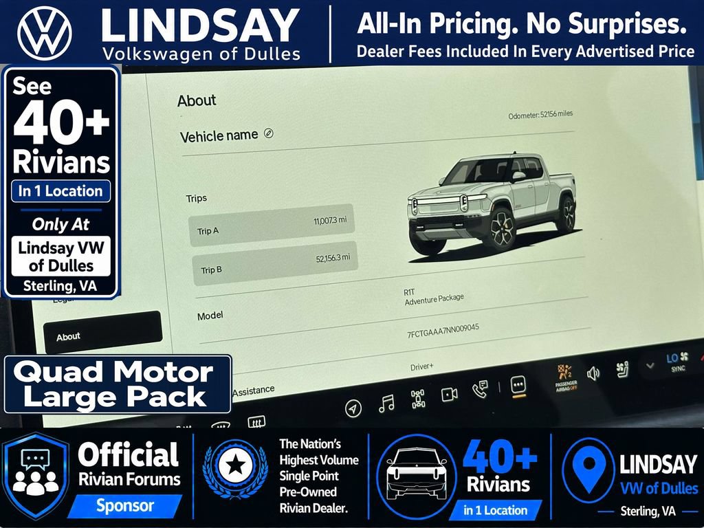 Used 2022 Rivian R1T Adventure AWD/4WD image 26