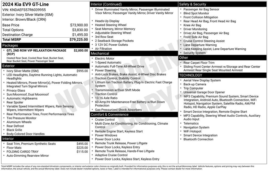 Certified 2024 Kia EV9 GT-Line AWD/4WD image 10