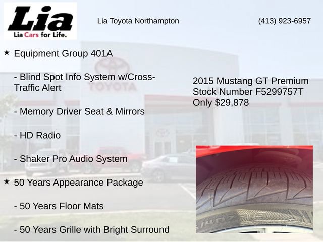 Used 2015 Ford Mustang GT Premium w/ Equipment Group 401A RWD image 7
