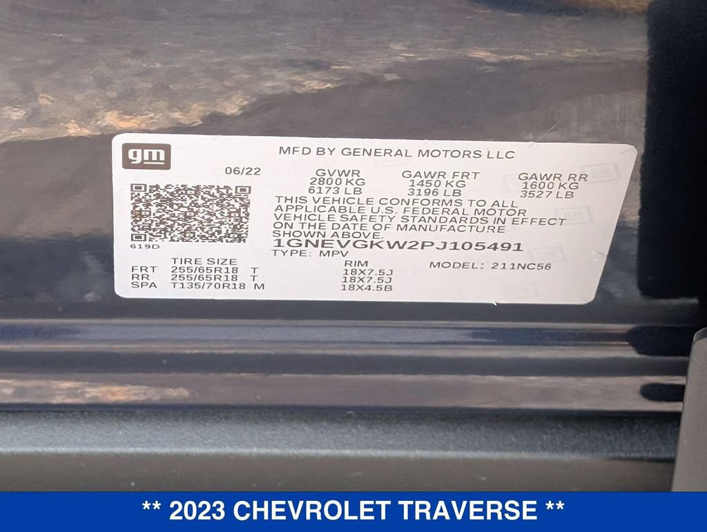 Certified 2023 Chevrolet Traverse LT AWD/4WD image 34