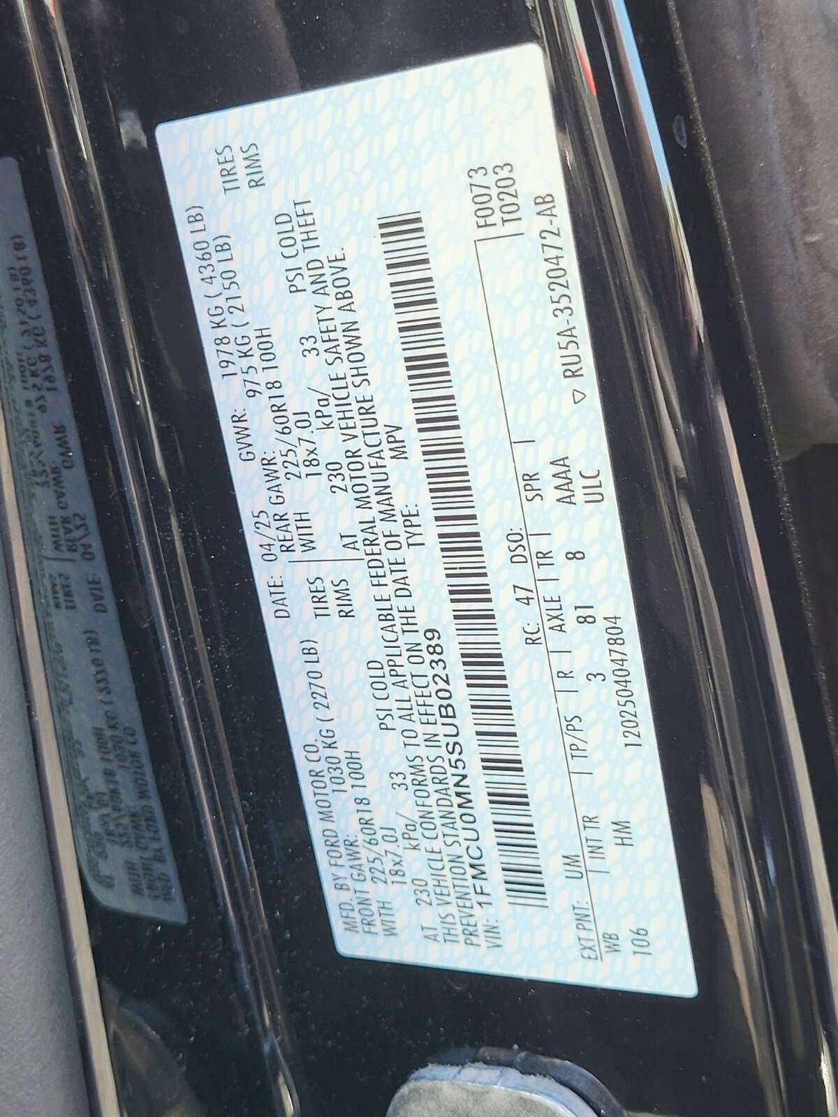Used 2025 Ford Escape ST-Line FWD image 34