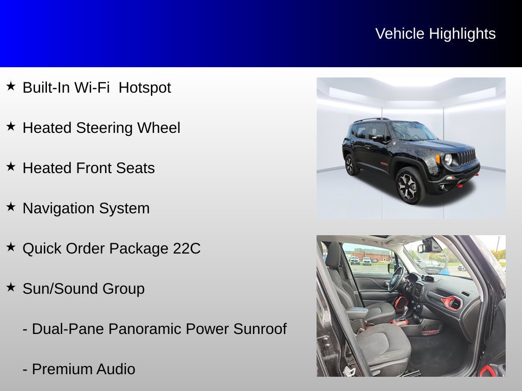 Used 2022 Jeep Renegade Trailhawk w/ Sun/Sound Group AWD/4WD image 8