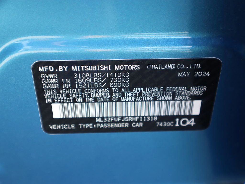 New 2024 Mitsubishi Mirage G4 ES image 55