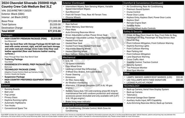 Used 2024 Chevrolet Silverado 2500 High Country w/ High Country Premium Package image 42