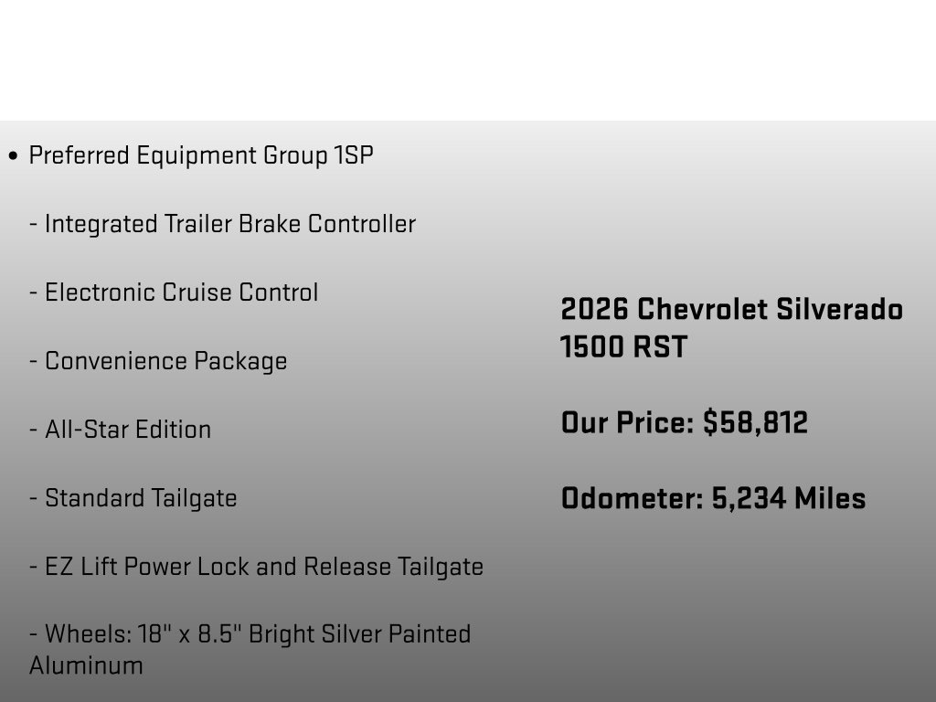 Used 2026 Chevrolet Silverado 1500 RST AWD/4WD image 18