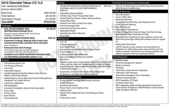 Used 2016 Chevrolet Tahoe LTZ image 34