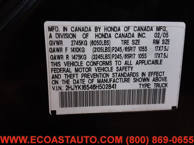 Used 2006 Honda Ridgeline RTL image 20