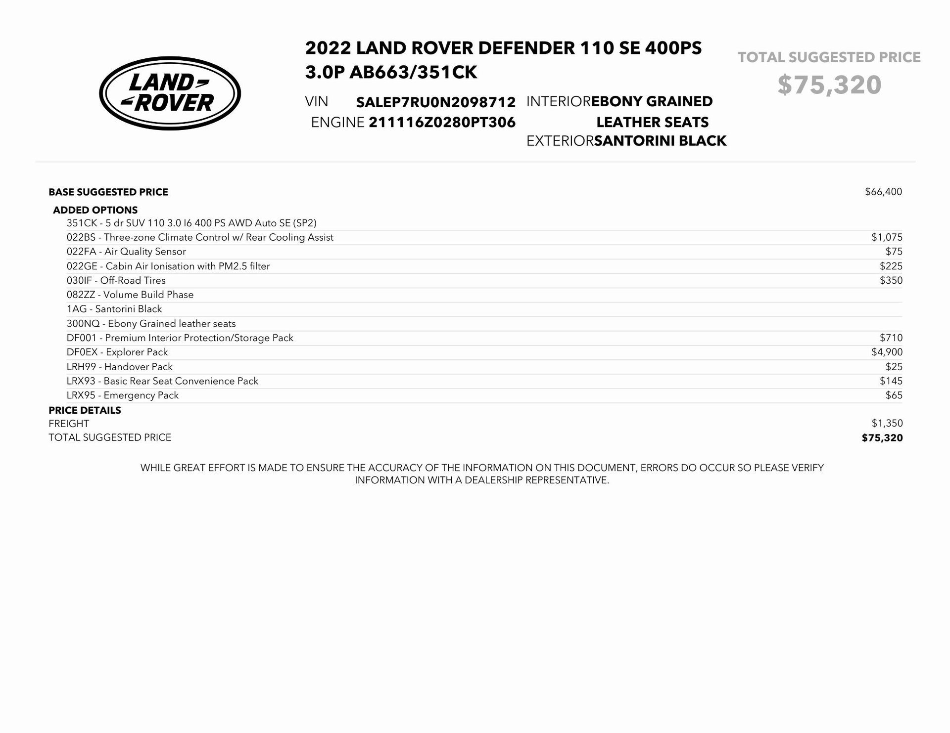 Used 2022 Land Rover Defender 110 SE image 88