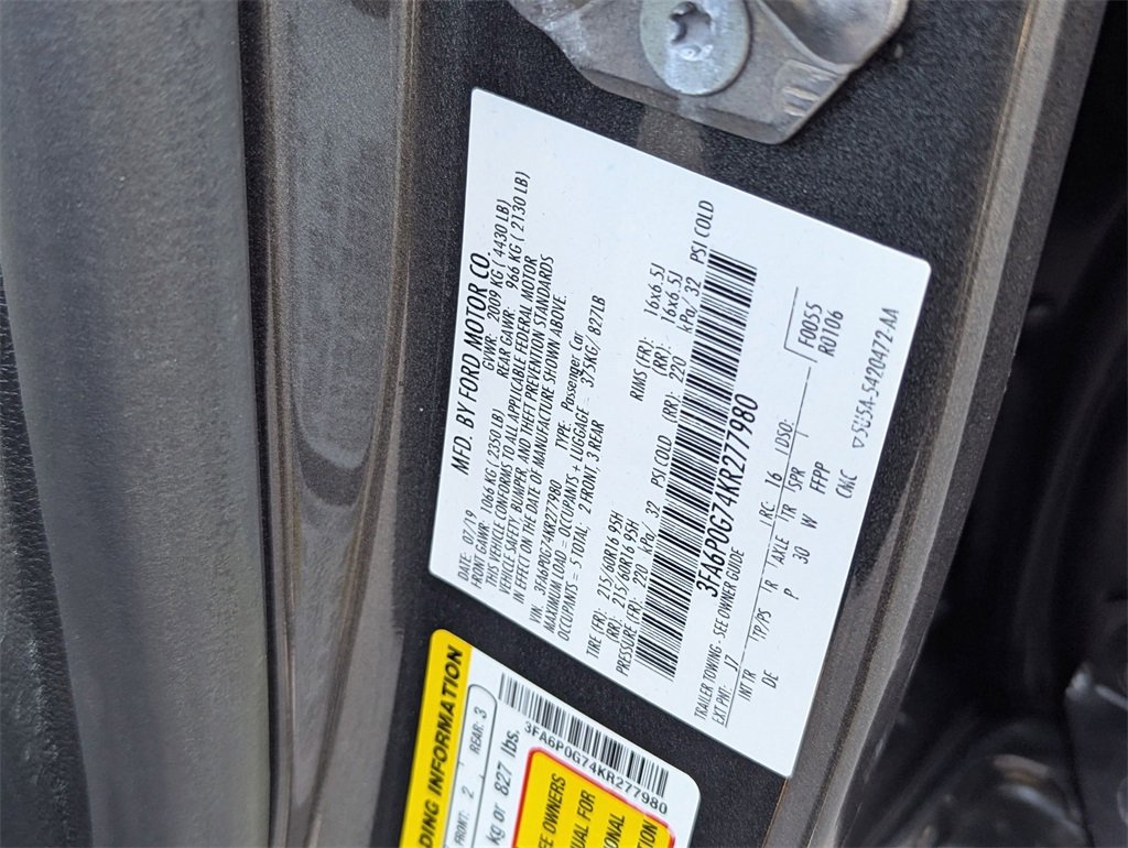 Used 2019 Ford Fusion S image 30