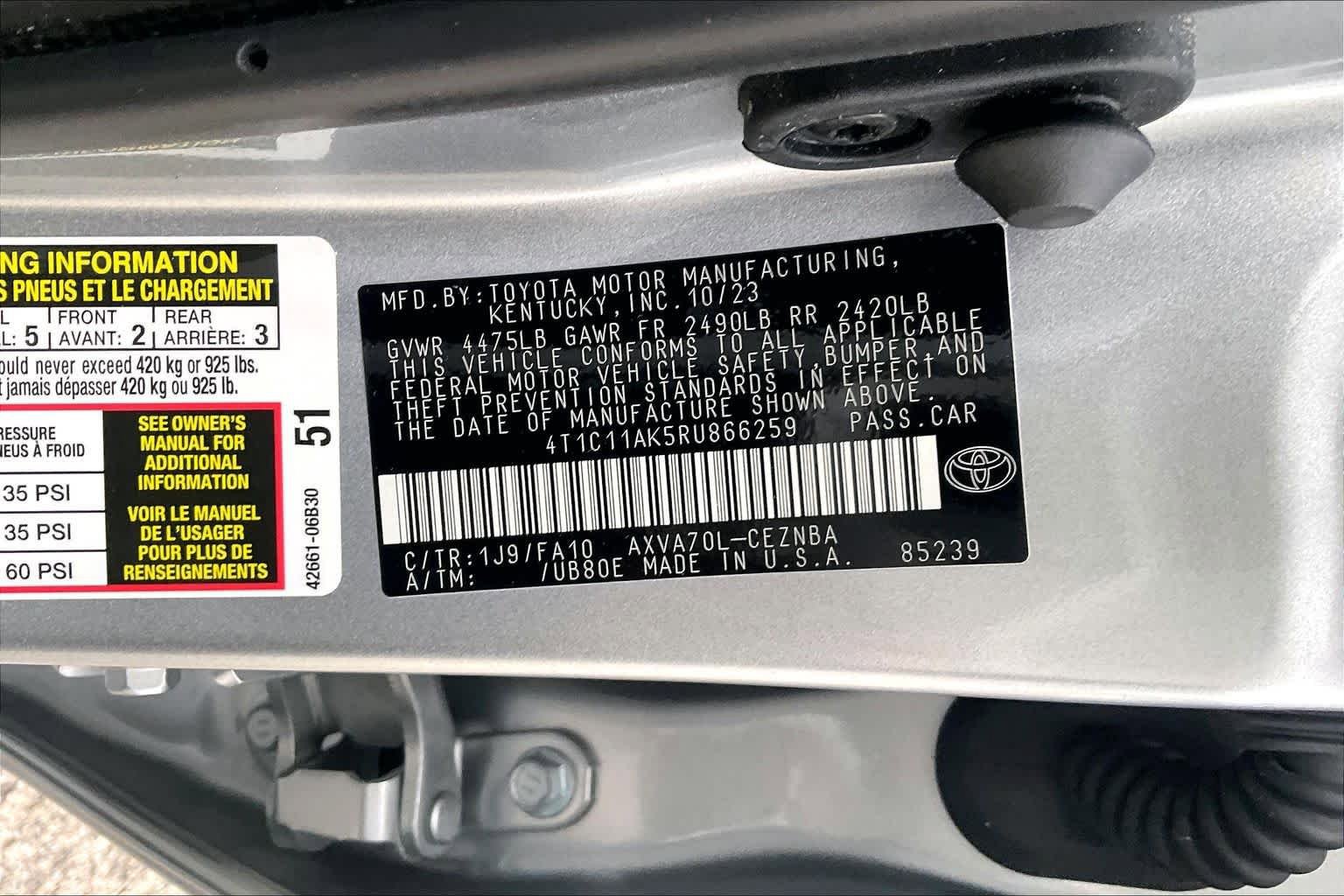 Used 2024 Toyota Camry LE FWD image 33