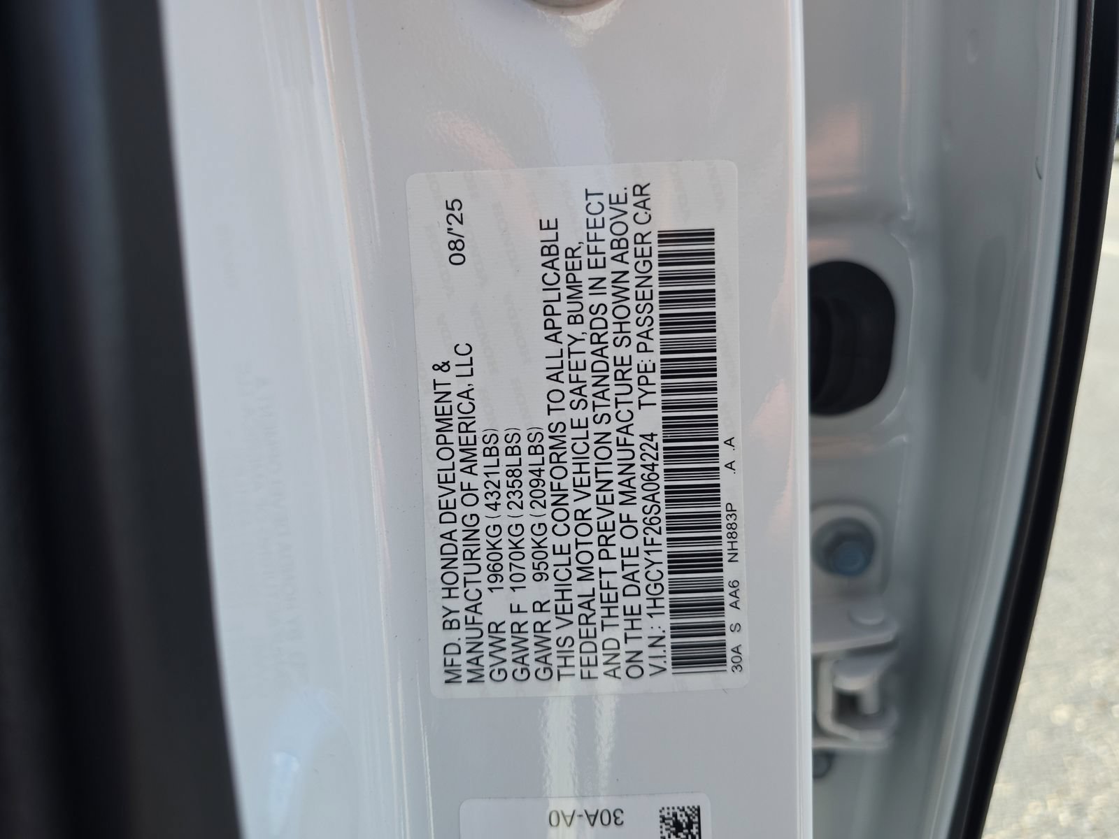 Certified 2025 Honda Accord LX image 28