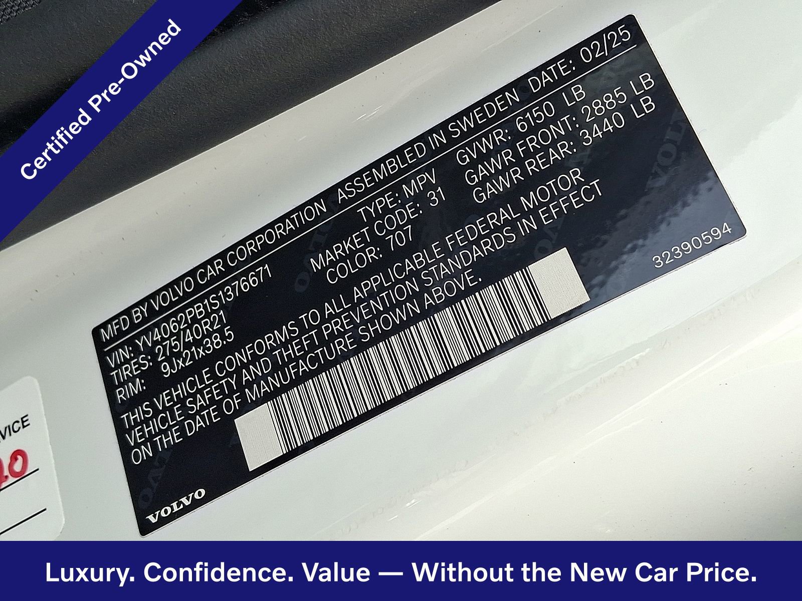 Certified 2025 Volvo XC90 B6 Plus AWD/4WD image 28