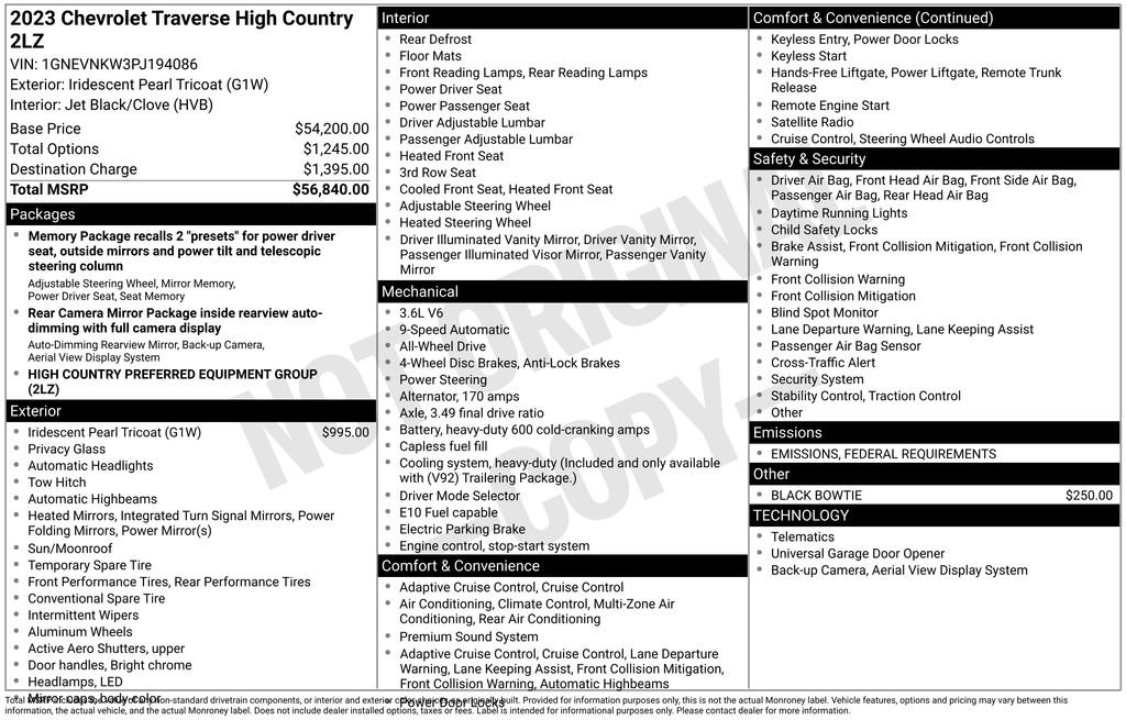 Used 2023 Chevrolet Traverse High Country image 6