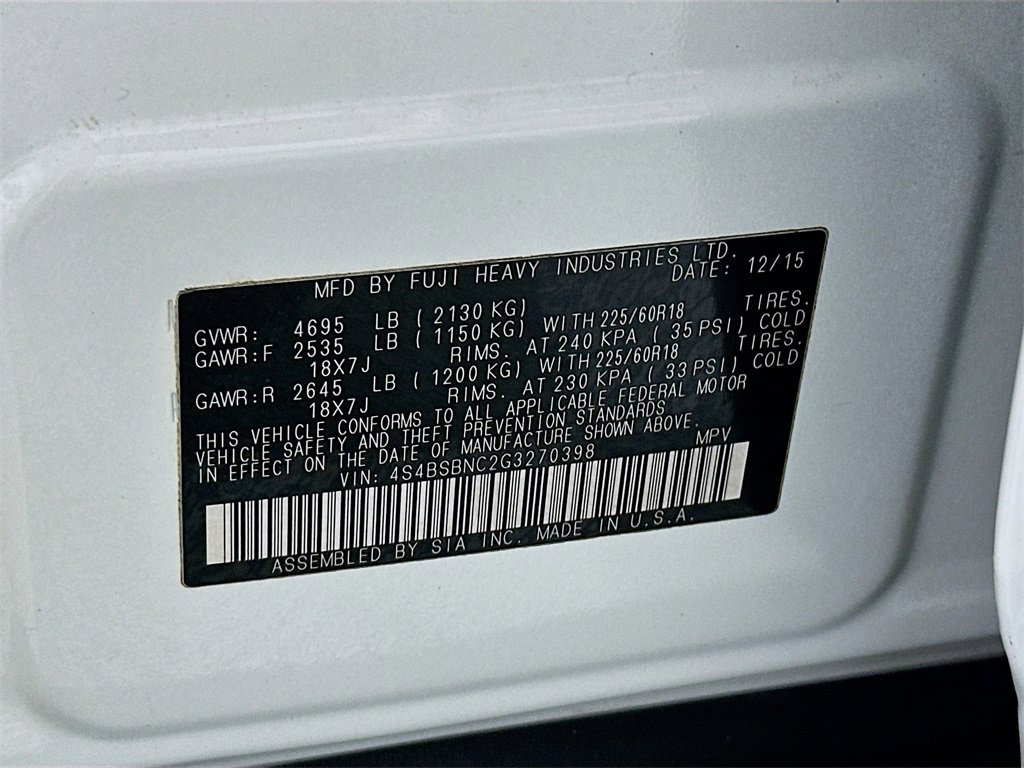 Used 2016 Subaru Outback 2.5i Limited image 27