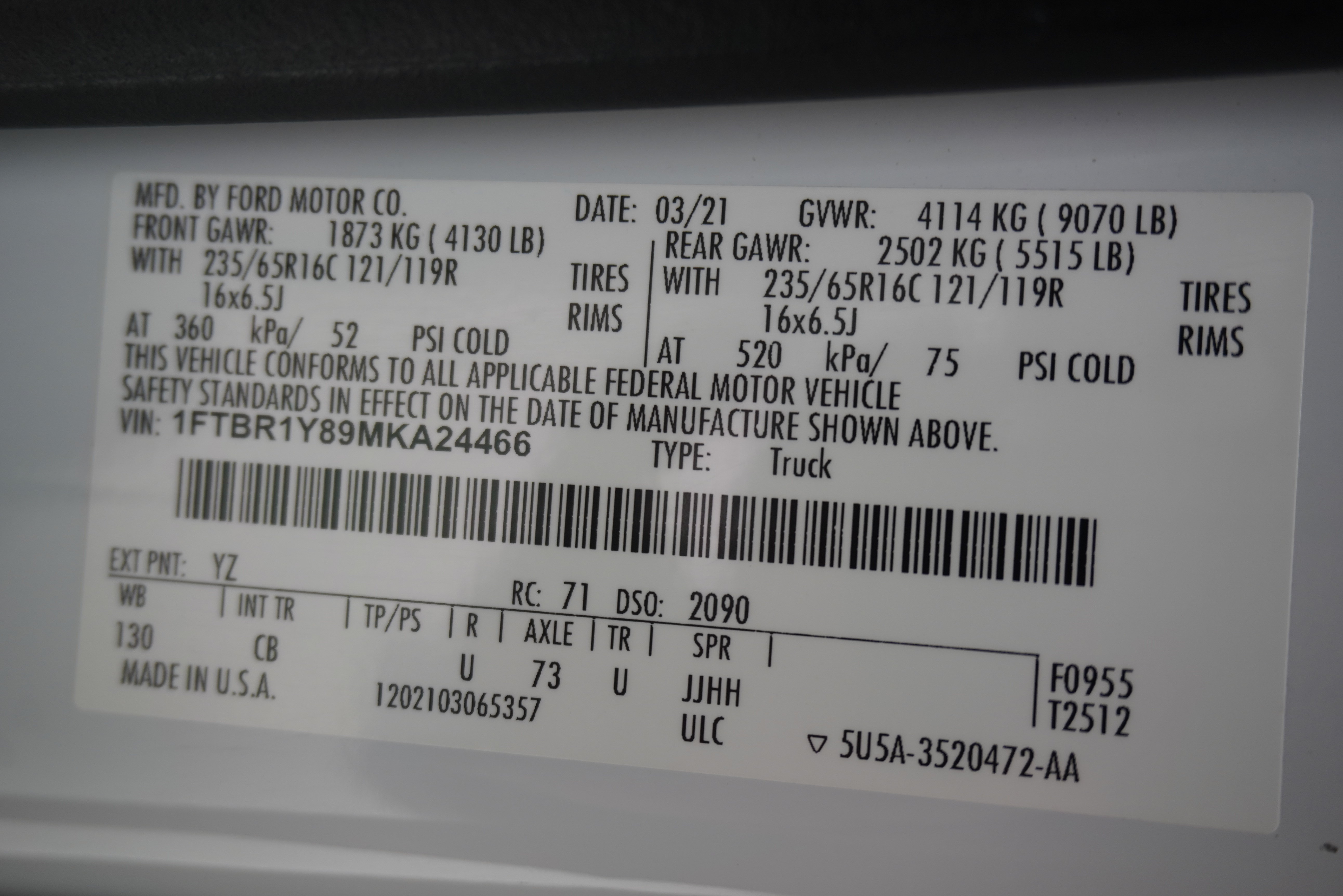 Used 2021 Ford Transit 250 Low Roof w/ Exterior Upgrade Package RWD image 24