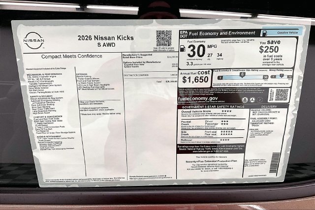 New 2026 Nissan Kicks S AWD/4WD image 38