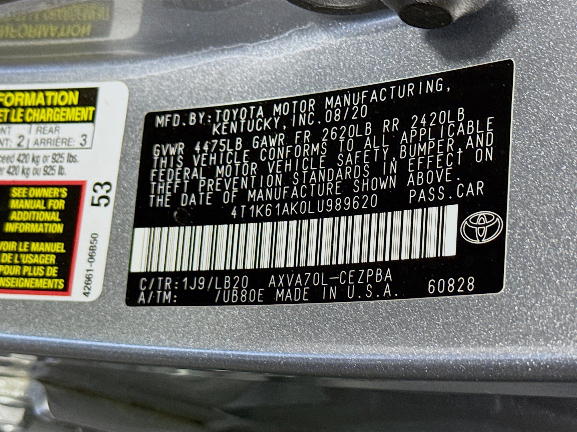 Used 2020 Toyota Camry XSE FWD image 40