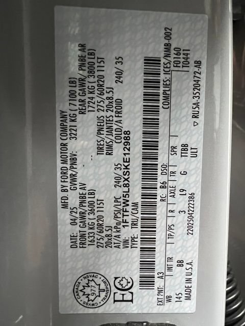 Used 2025 Ford F150 Lariat AWD/4WD image 58
