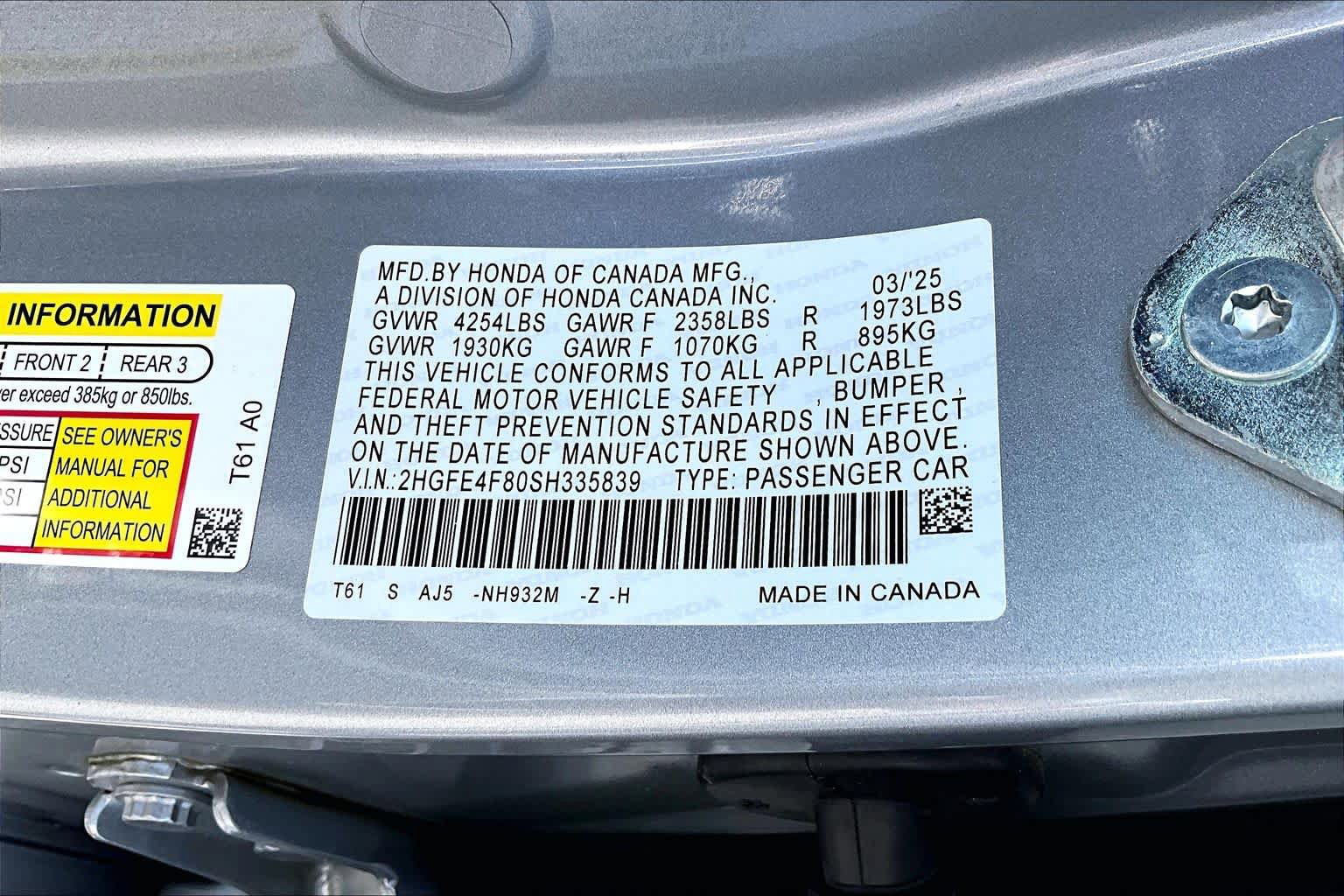 Used 2025 Honda Civic Sport Touring image 36