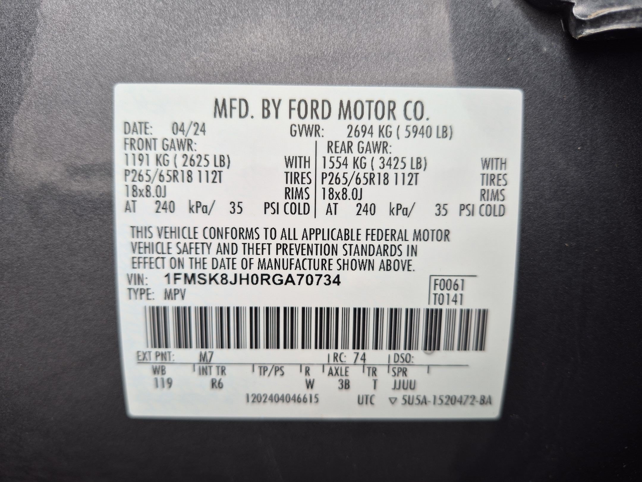Certified 2024 Ford Explorer Timberline w/ Timberline Technology Package AWD/4WD image 37