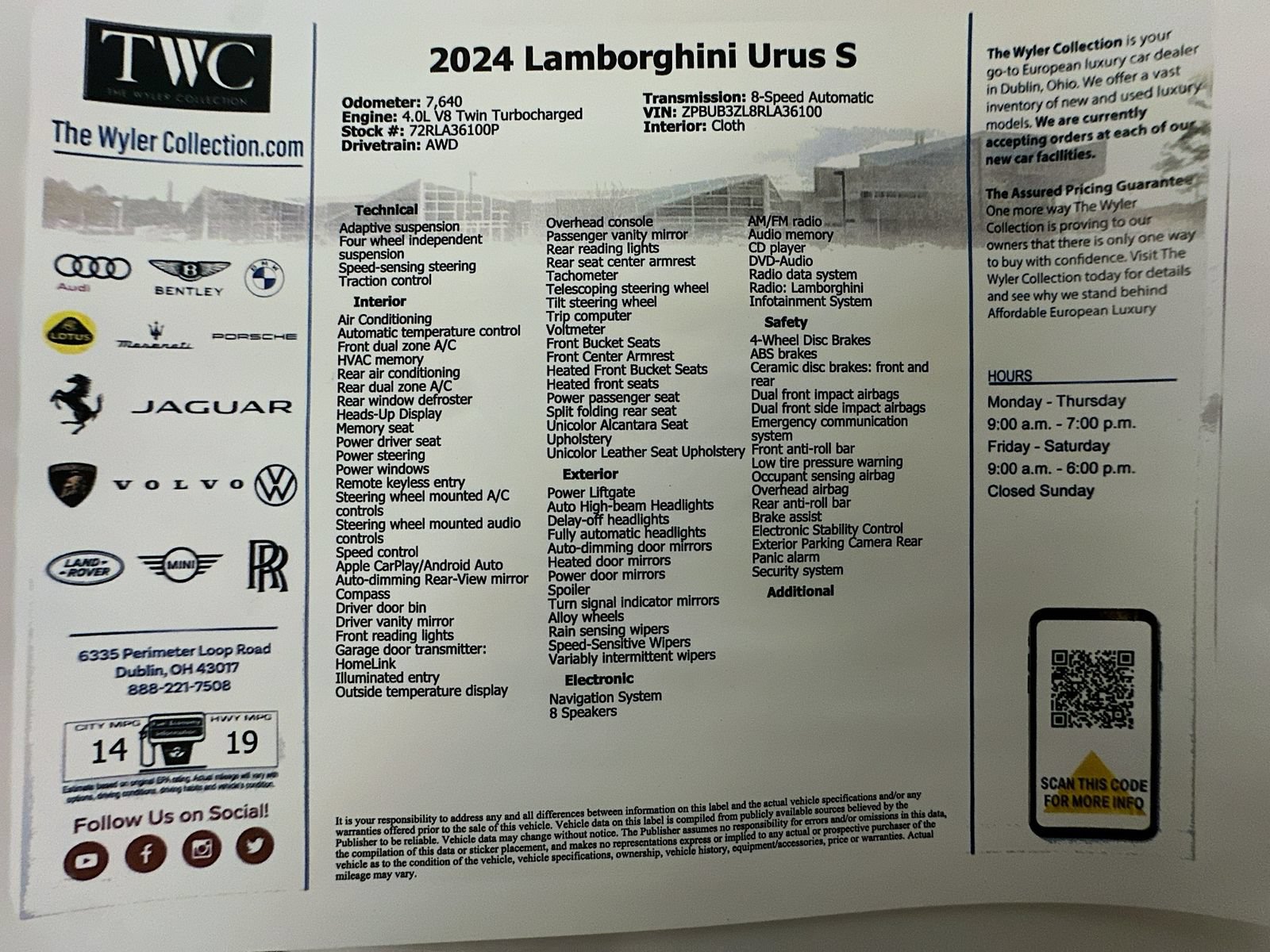 Used 2024 Lamborghini Urus S AWD/4WD image 71