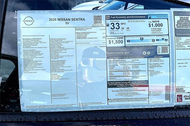 New 2026 Nissan Sentra SV image 12