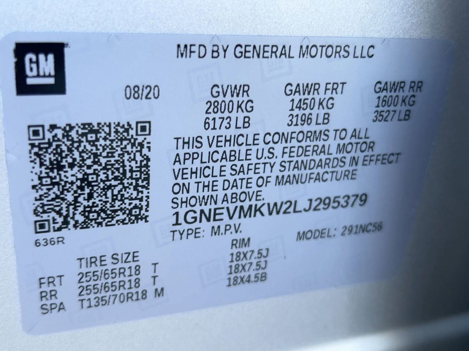 Certified 2020 Chevrolet Traverse LT image 19