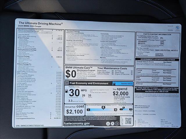 Used 2026 BMW 230i Coupe w/ Premium Package RWD image 19