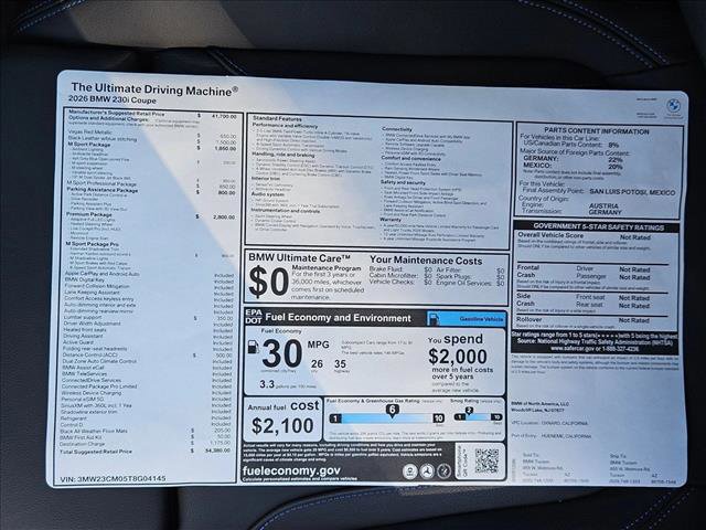 Used 2026 BMW 230i Coupe w/ Premium Package RWD image 19