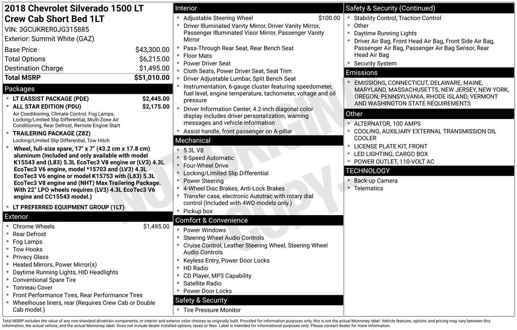 Used 2018 Chevrolet Silverado 1500 LT w/ LT Eassist Package image 34