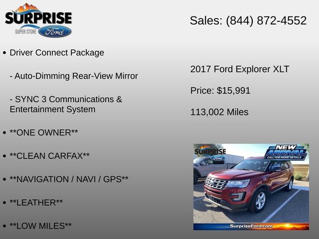 Used 2017 Ford Explorer XLT w/ Equipment Group 202A AWD/4WD image 15