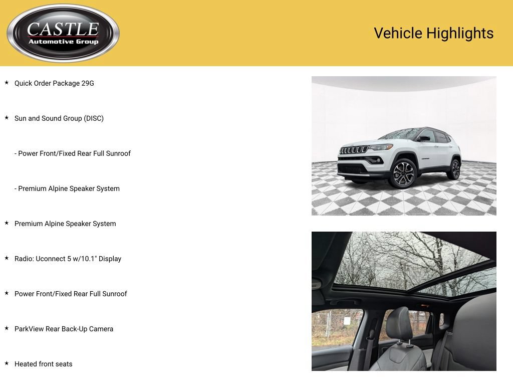 Used 2023 Jeep Compass Limited w/ Sun and Sound Group AWD/4WD image 4
