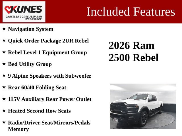 New 2026 RAM 2500 Rebel w/ Rebel Level 1 Equipment Group AWD/4WD image 3