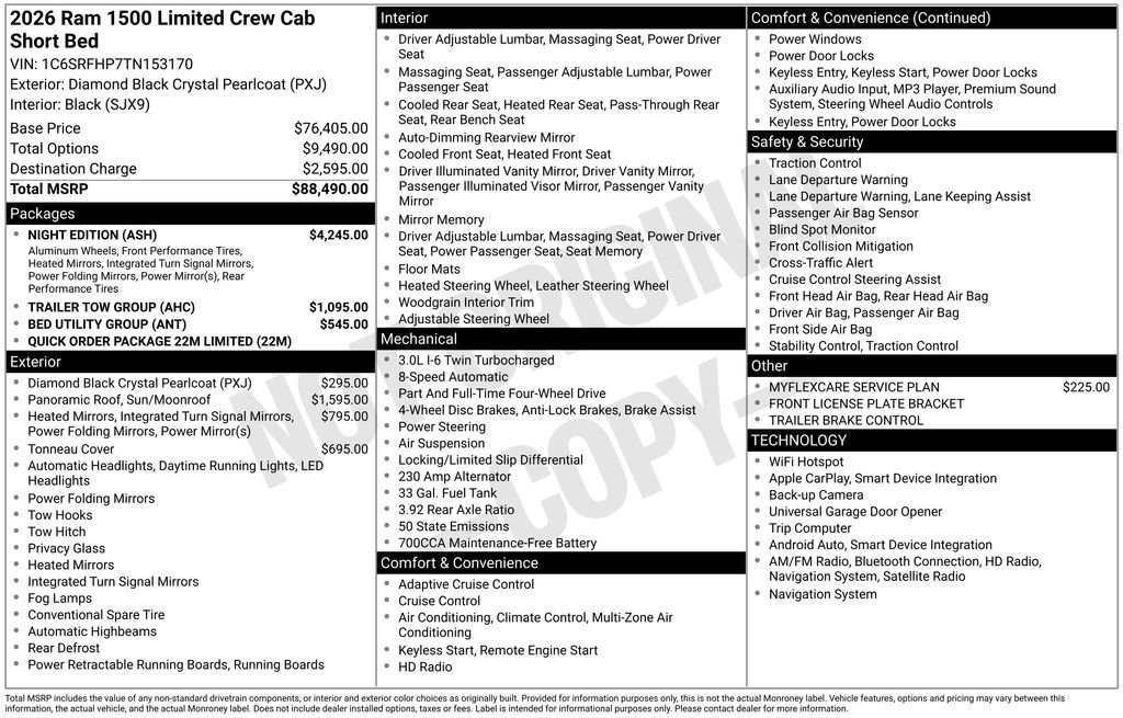 New 2026 RAM 1500 Limited w/ Night Edition AWD/4WD image 6