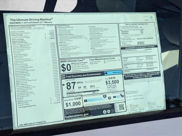 New 2026 BMW i7 eDrive50 image 18
