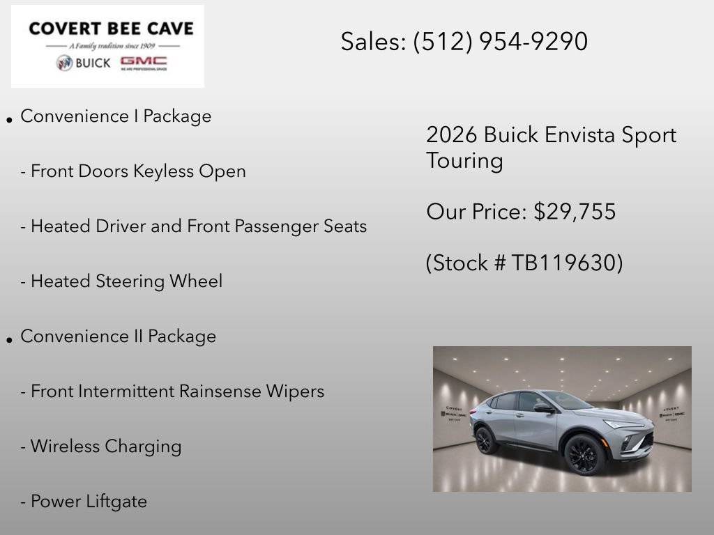 New 2026 Buick Envista Sport Touring w/ Convenience I Package FWD image 12