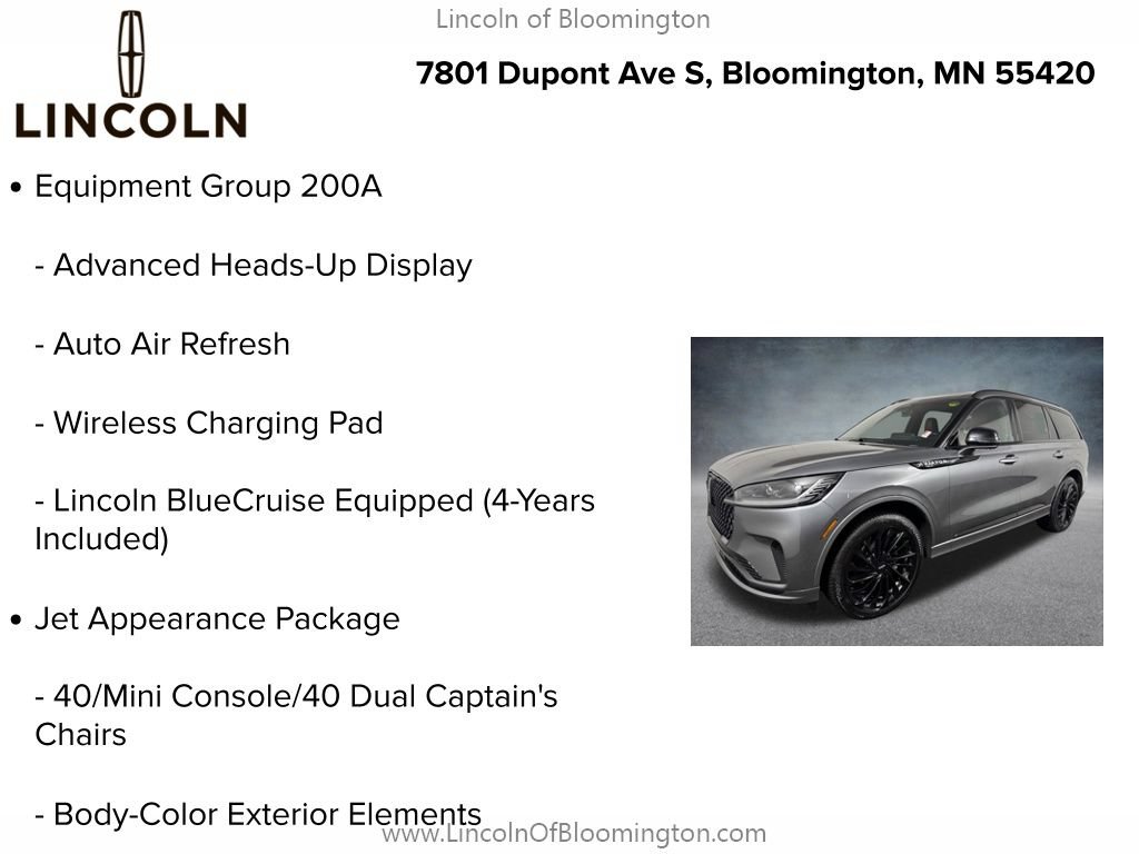 Certified 2025 Lincoln Aviator Reserve w/ Jet Appearance Package AWD/4WD image 5