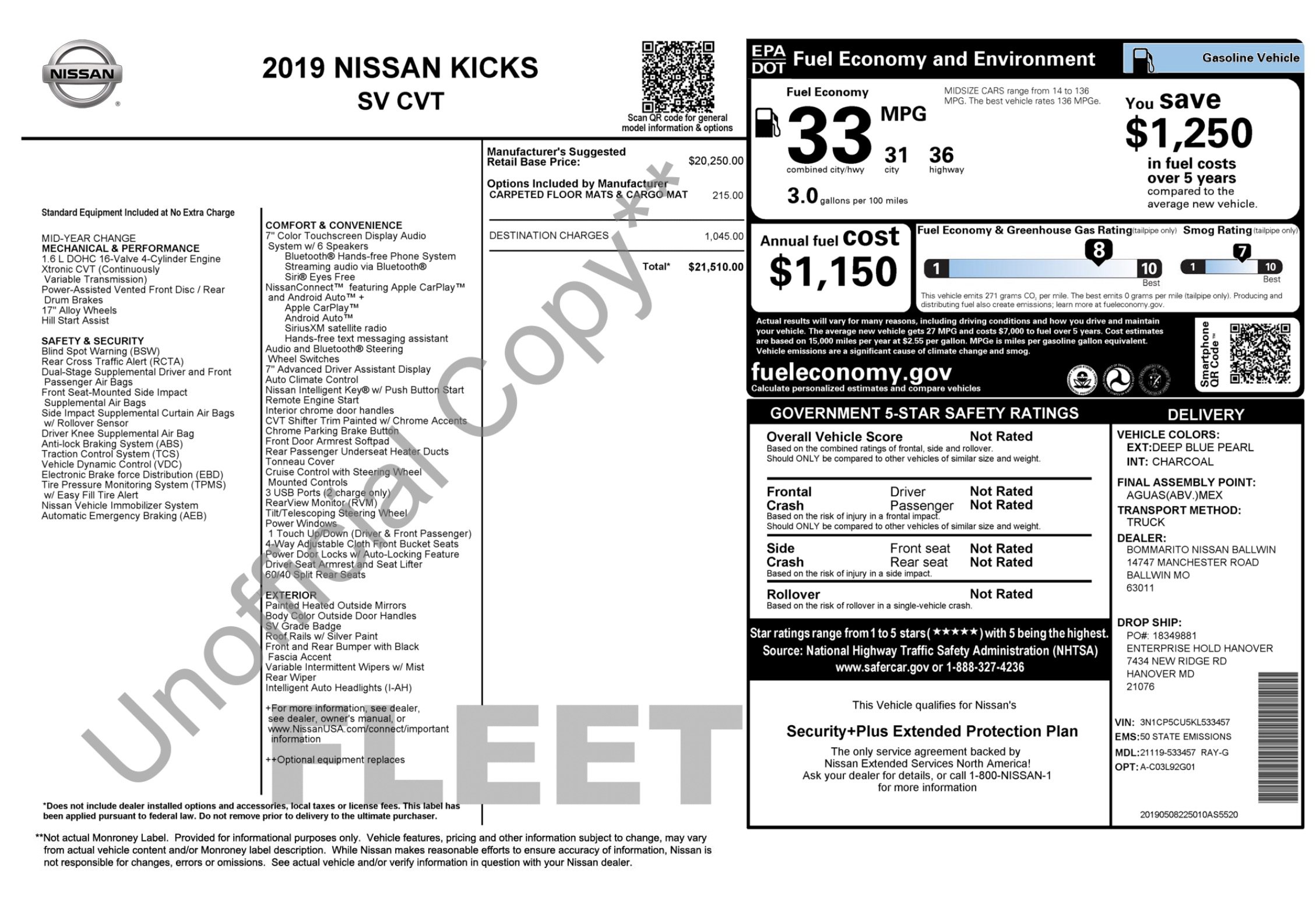 Used 2019 Nissan Kicks SV FWD image 2