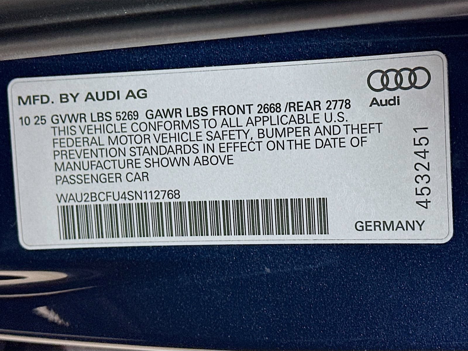 Used 2025 Audi A5 2.0T Premium w/ Premium Plus AWD/4WD image 48