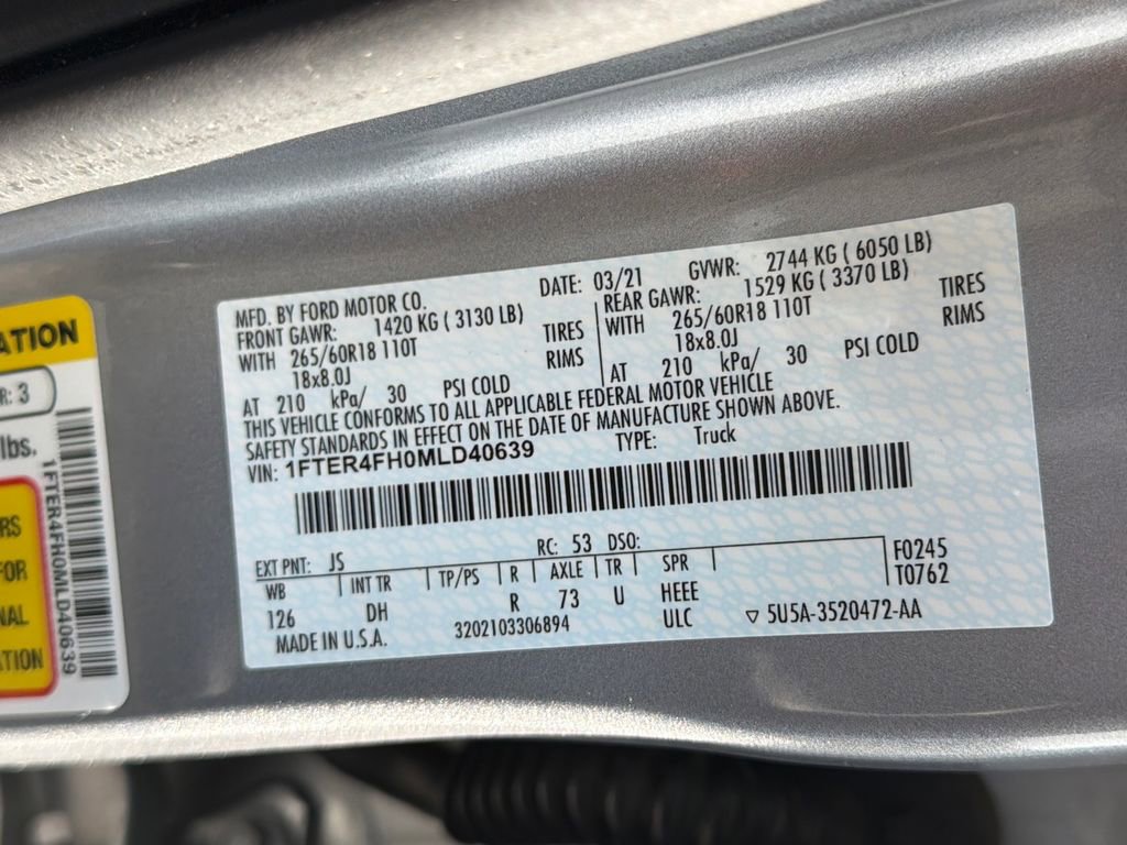 Used 2021 Ford Ranger Lariat w/ Equipment Group 501A High AWD/4WD image 29