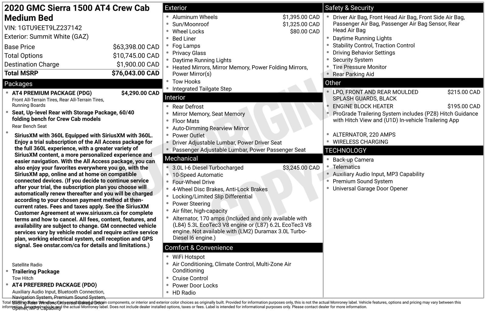 Used 2020 GMC Sierra 1500 AT4 w/ AT4 Premium Package AWD/4WD image 4