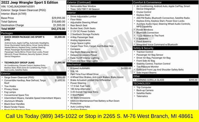 Used 2022 Jeep Wrangler Sport image 2