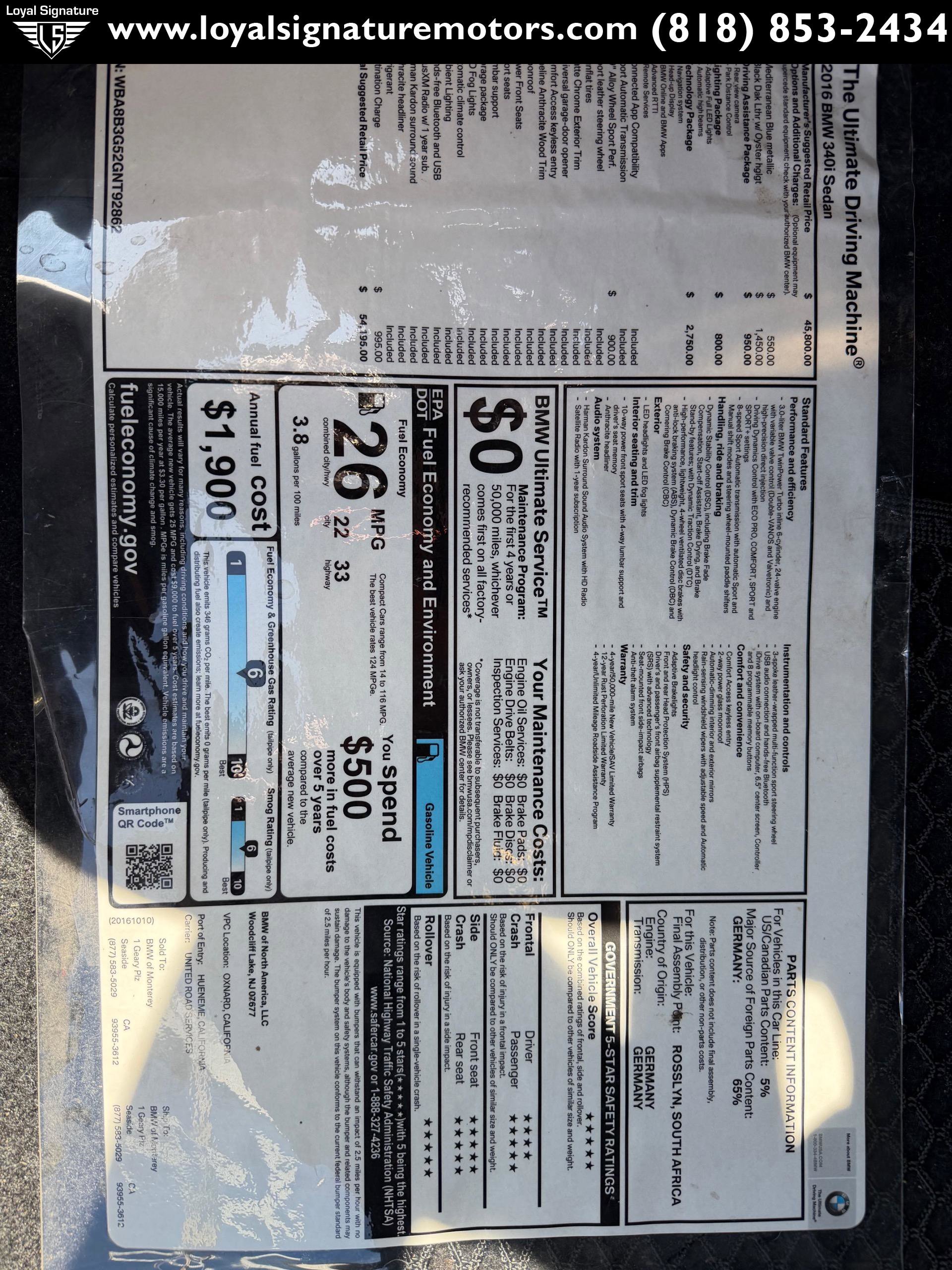 Used 2016 BMW 340i Sedan image 12