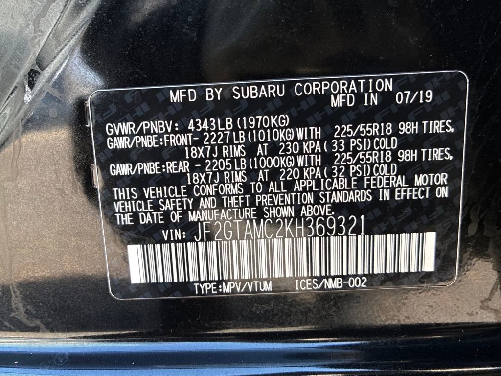 Used 2019 Subaru Crosstrek 2.0i Limited w/ Moonroof Package image 30