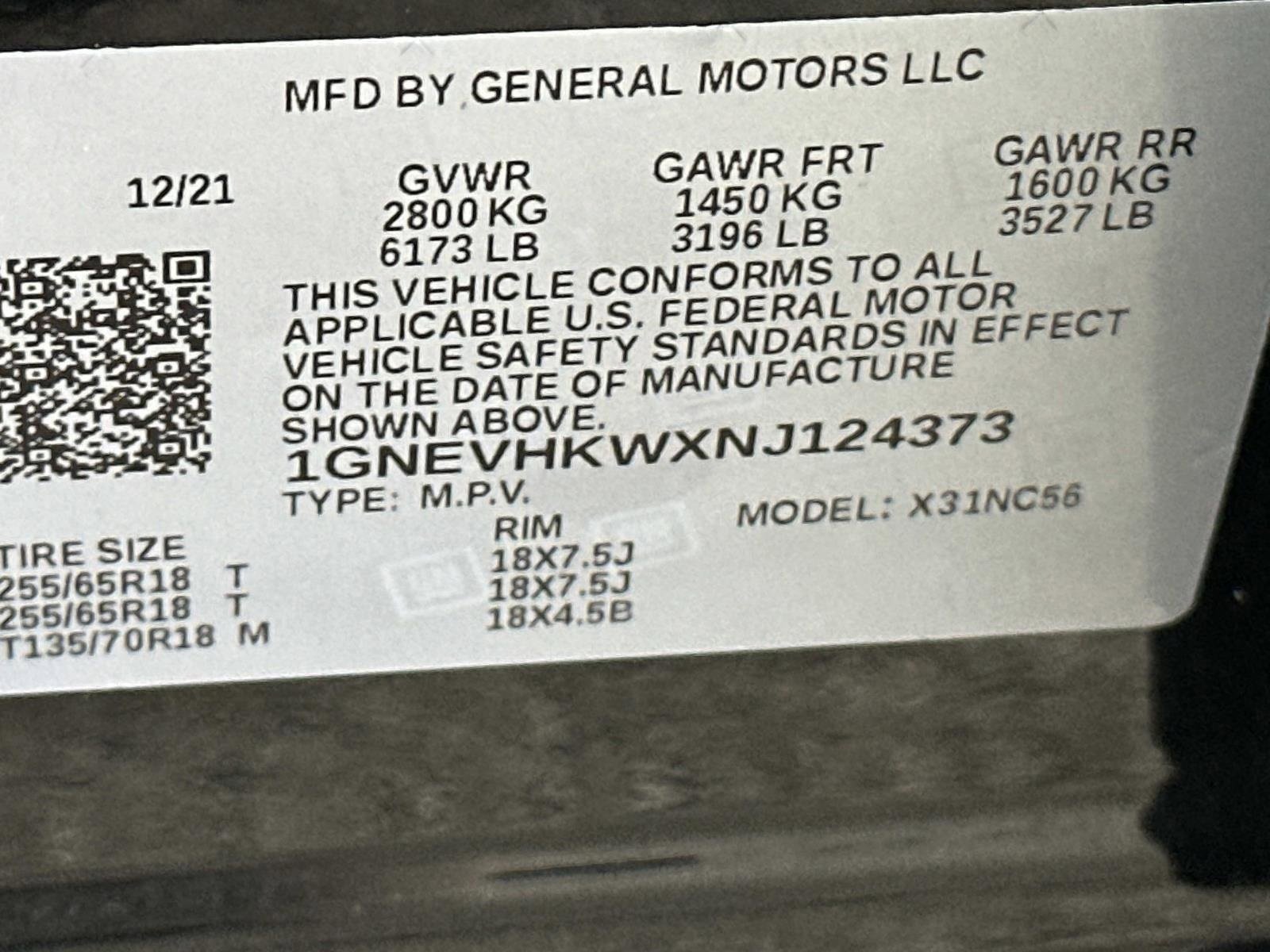 Used 2022 Chevrolet Traverse LT w/ LPO, Floor Liner Package image 31