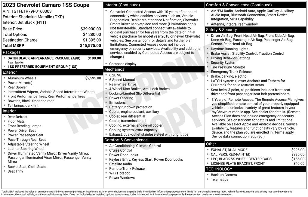 Used 2023 Chevrolet Camaro SS RWD image 44