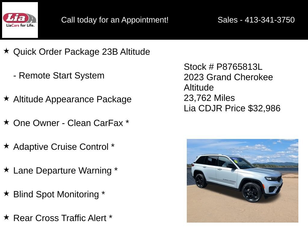 Certified 2023 Jeep Grand Cherokee Altitude AWD/4WD image 16