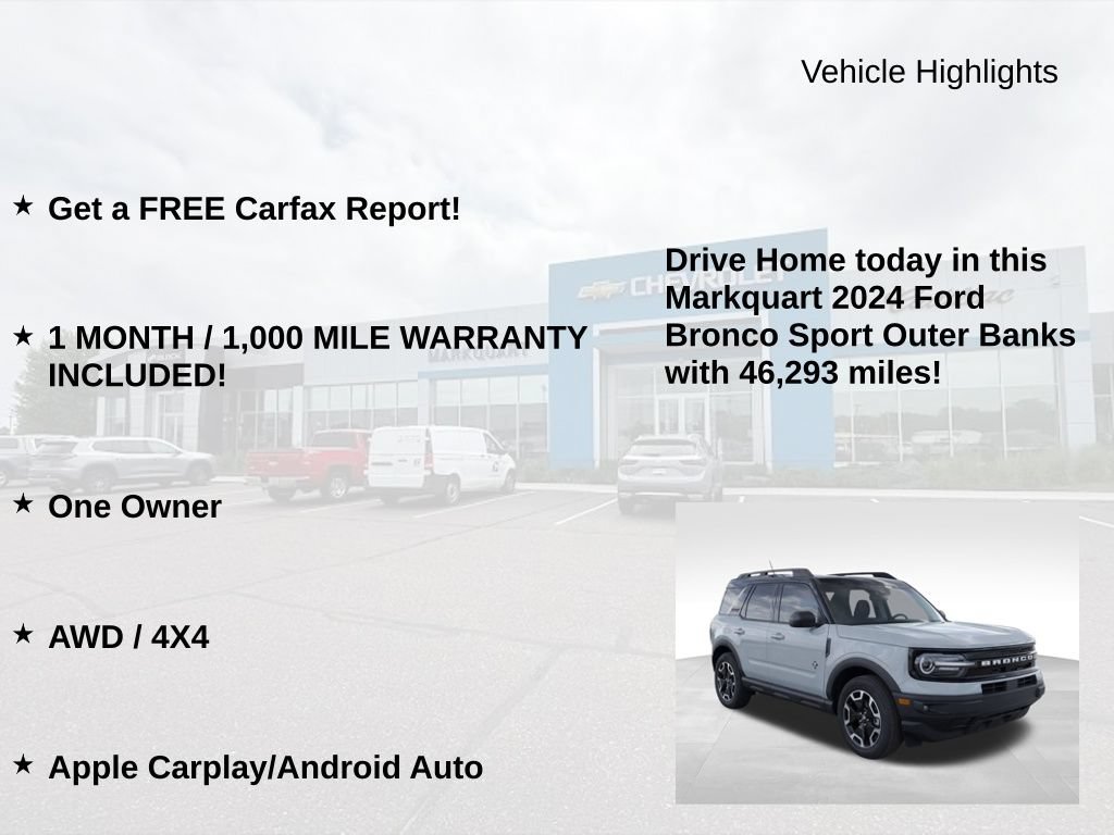Used 2024 Ford Bronco Sport Outer Banks w/ Tech Package AWD/4WD image 9