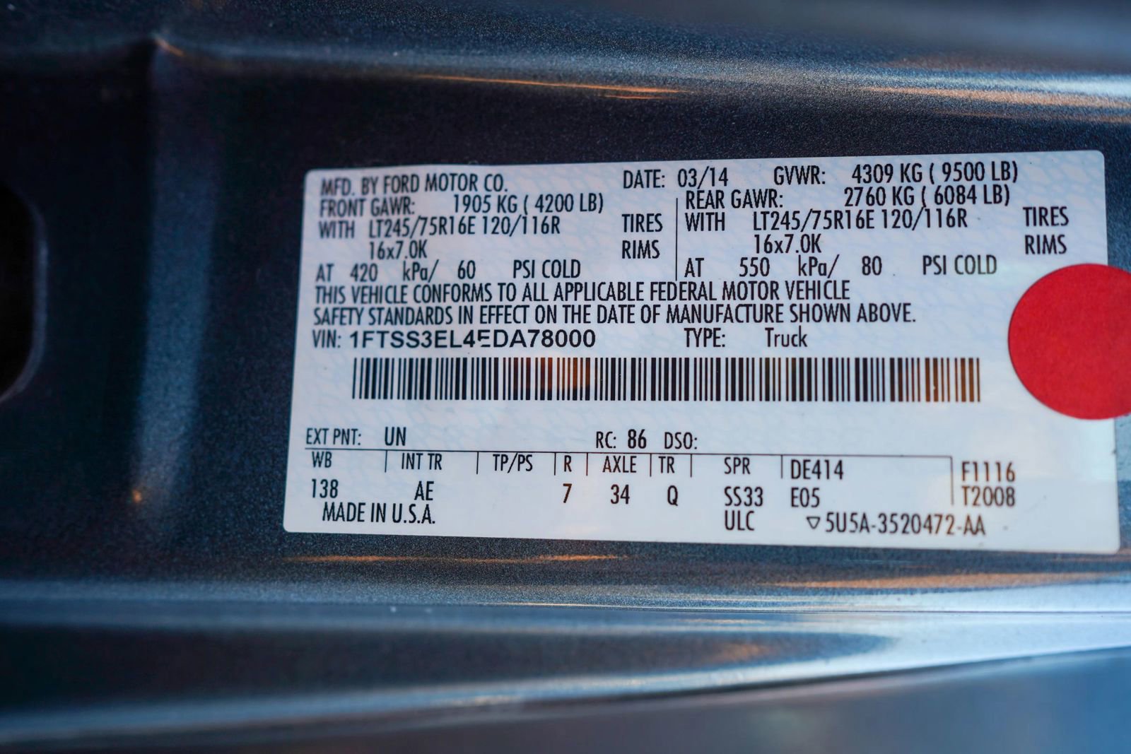 Used 2014 Ford E-350 and Econoline 350 Extended Super Duty w/ Power Group RWD image 31